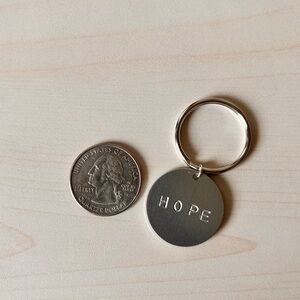 Silver HOPE Keychain